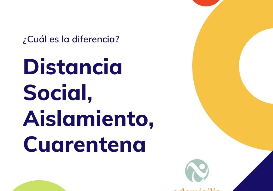 Distancia social, cuarentena y aislamiento