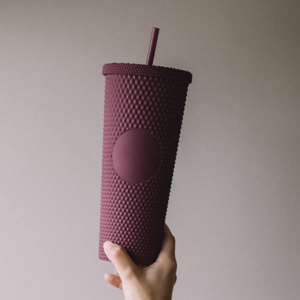 Vaso Diamond con Tapa y Sorbete 710ml