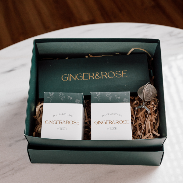 Box Ginger: 2 Cajas de Blends + Caja de Bombones + Infusor de Té