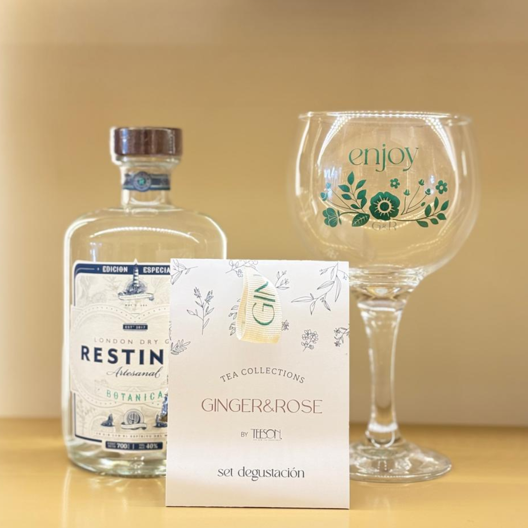 Set enjoy Set Tea Tonic: Gin restinga 700ml + Copón ginger + Set degustación - Image 1
