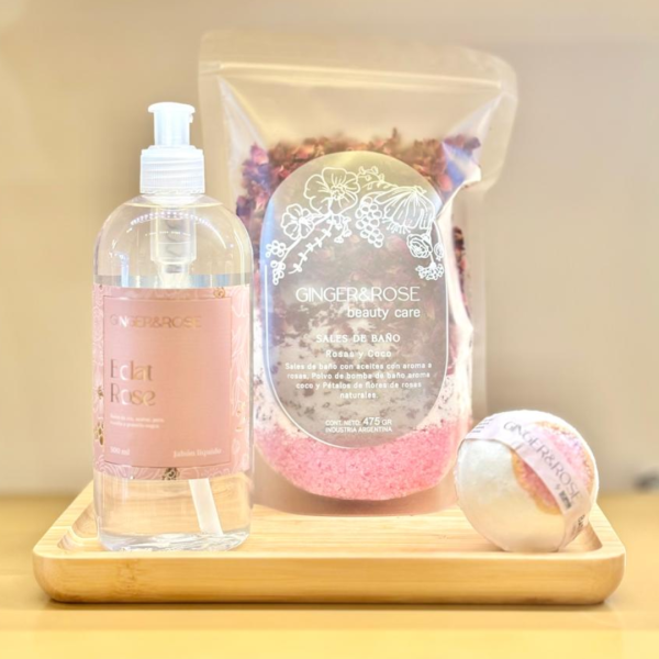 Set white: Jabon liquido + Sales de baño + Bath bomb