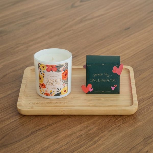 Set Spring: Tabla bamboo + Vela a elección + Caja de bombones.
